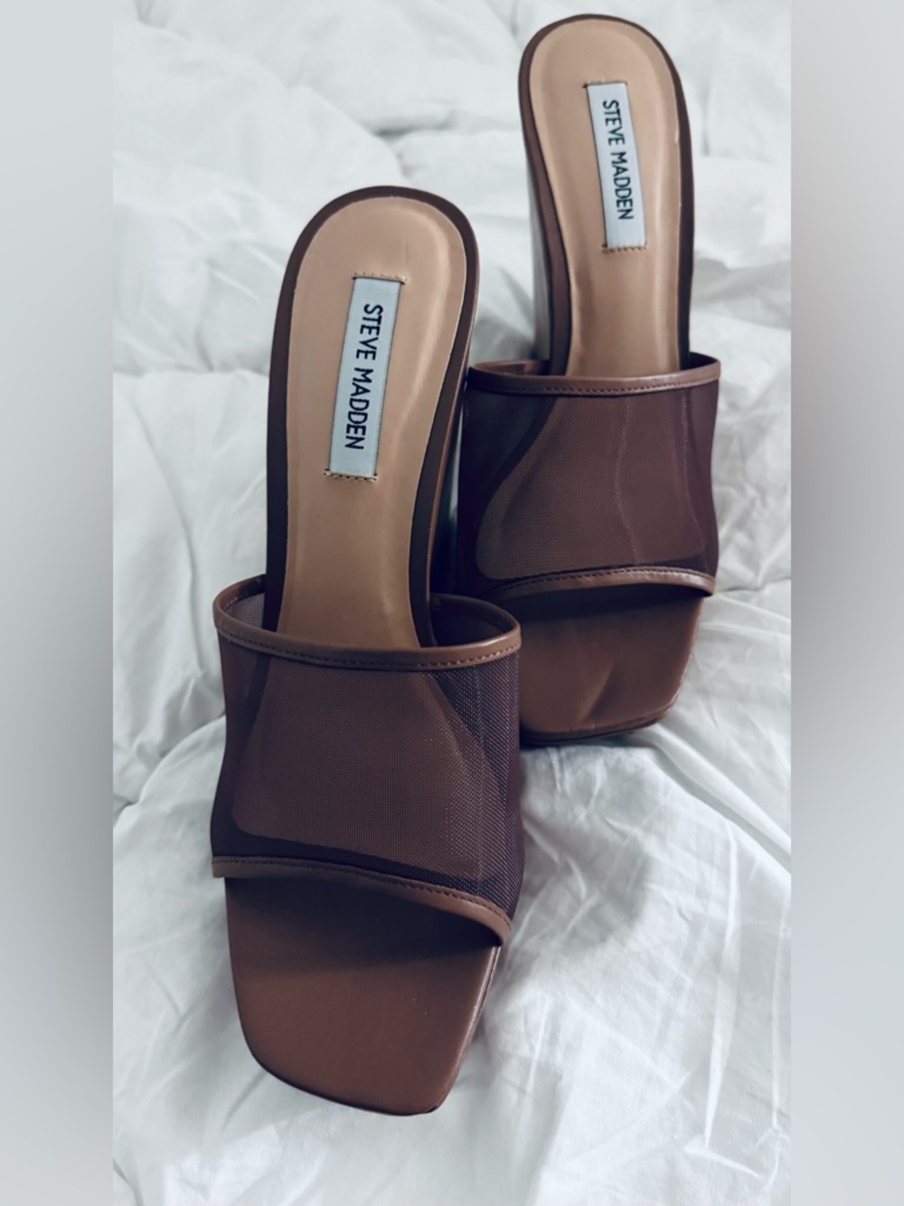 Steve Madden Brown Platform Wedge Sandals